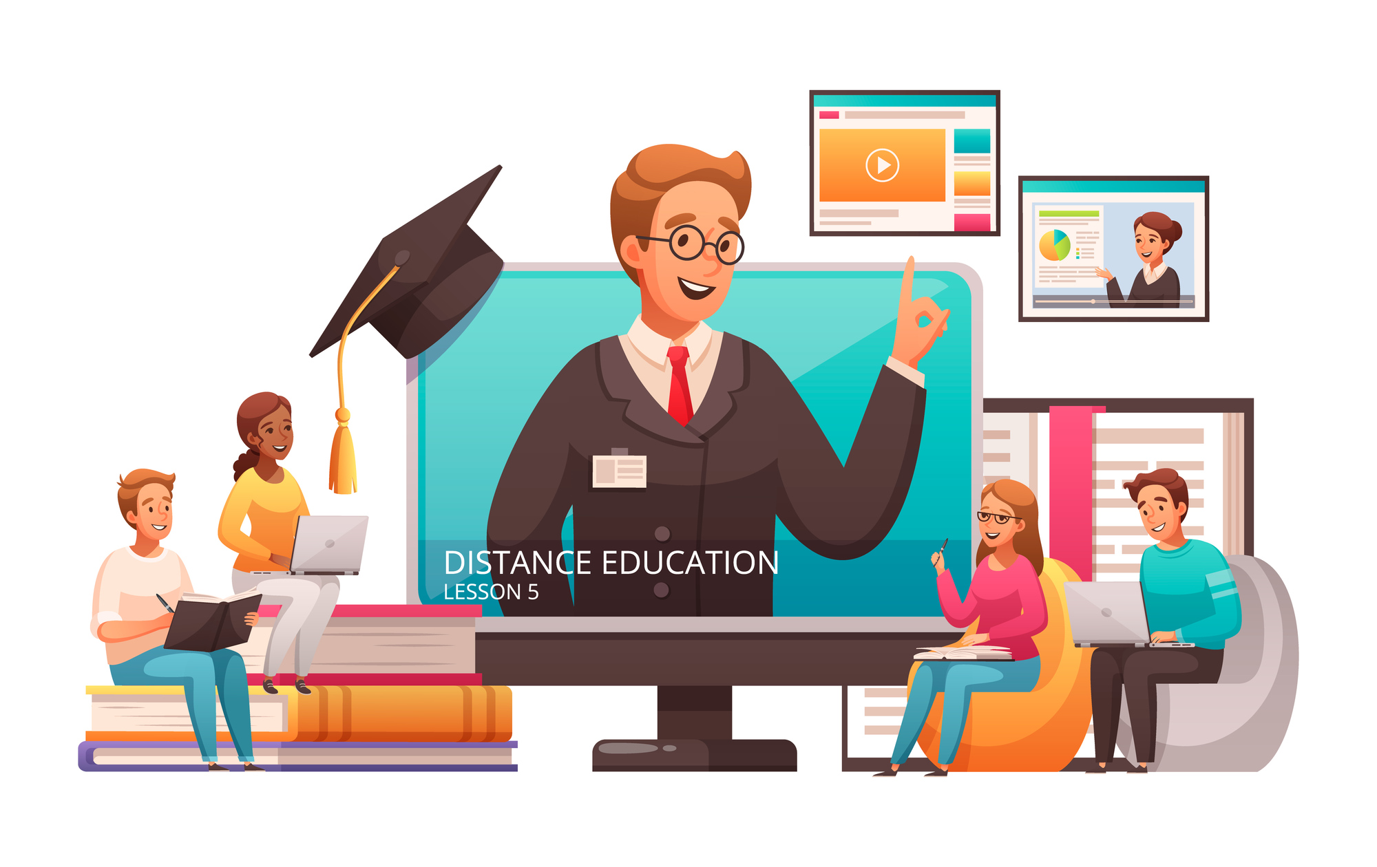Distance learning, conducted by twothirds of the world's universities